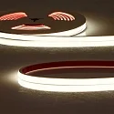 Fuldt silikoniseret LED-strip FC927 FLEXTUBE 240LED/M - 250CM / 2XMINIAMP med stik opal, gennemsigtig, hvid