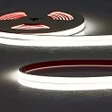 Fuldt silikoniseret LED-strip  FC940 FLEXTUBE 240LED/M - 250CM / 2XMINIAMP med stik opal, gennemsigtig, hvid