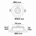 ISOLED Indbygget spotlys VARIO-68 med sensor IP65, nikkel 