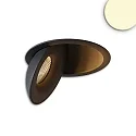 Indbygningslampe SPHERE svingbar, drejelig IP54, sort dæmpbar 10W 500lm 2700K CRI 90-100