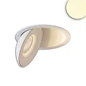 Indbygningslampe SPHERE svingbar, drejelig IP54, hvid dæmpbar 10W 500lm 2700K CRI 90-100