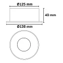 ISOLED Indbygningslampe SPHERE svingbar, drejelig IP54, hvid dæmpbar 10W 500lm 2700K CRI 90-100