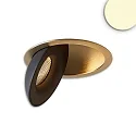Indbygningslampe SPHERE svingbar, drejelig IP54, guld, sort dæmpbar 10W 500lm 2700K CRI 90-100