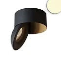 overflade lampe SPHERE IP54, sort dæmpbar