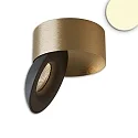 overflade lampe SPHERE IP54, guld, sort dæmpbar