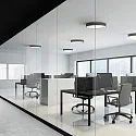 ISOLED ceiling luminaire DN400 DALI DALI controllable, CCT Switch IP44, black dimmable