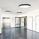 ISOLED ceiling luminaire DN600 PHASE CCT Switch, multipower IP44, black dimmable