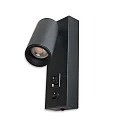 ISOLED reading lamp with USB connection, black 