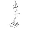 ISOLED 3-faset rebophæng CLASSIC SURFACE mekanisk, 1 stk., med baldakin, aluminium