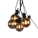 Feelys GLOBE 10-flammer IP44 24 V 15W 1850K 1000cm, sort dæmpbar