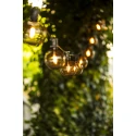 Konstsmide Feelys GLOBE 10-flammer IP44 24 V 15W 1850K 1000cm, sort dæmpbar