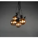 Konstsmide Feelys GLOBE 10-flammer IP44 24 V 15W 1850K 1000cm, sort dæmpbar