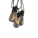 Feelys GLOBE 10-flammer IP44 5 V 3,6W 2100K 1450cm, klar, sort 