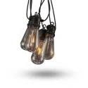 Konstsmide Feelys GLOBE 10-flammer IP44 5 V 3,6W 2100K 1450cm, klar, sort 