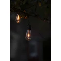 Konstsmide Feelys GLOBE 10-flammer IP44 5 V 3,6W 2100K 1450cm, klar, sort 