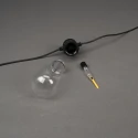 Konstsmide Feelys GLOBE 10-flammer IP44 5 V 3,6W 2100K 1450cm, klar, sort 