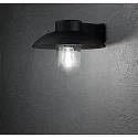 Udendørs wall luminaire MANI E27 IP44, sort, gennemsigtig