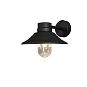 Udendørs wall luminaire VEGA med skærm E27 IP54, sort dæmpbar