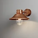Konstsmide Udendørs wall luminaire VEGA med skærm E27 IP54, kobber dæmpbar
