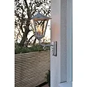 Konstsmide Wall luminaire BENU UP, E27 max. 100W, galvanised steel / smoked acrylic glass