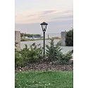 Konstsmide Standerlampe BENU E27 IP23, røgfarver, sort