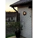 Wall luminaire ODEN, with integrated power plug, E27 max. 60W, clear acrylic glass / black aluminium