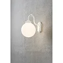 Konstsmide Udendørs wall luminaire ARCTURUS E27 IP23, opal, hvid