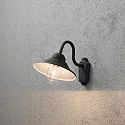 Udendørs wall luminaire VEGA E27 IP23, sort, gennemsigtig
