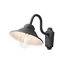 Konstsmide Udendørs wall luminaire VEGA E27 IP23, sort, gennemsigtig