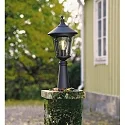 Konstsmide lampehoved VIRGO E27 IP23, røgfarver, sort