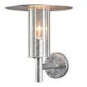 Konstsmide Outdoor wall luminaire MODE, protected against vandalism, E27 max. 60W, galvanised steel, clear polycarbonate glass