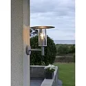 Konstsmide Outdoor wall luminaire MODE, protected against vandalism, E27 max. 60W, galvanised steel, clear polycarbonate glass