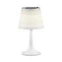Konstsmide Solar bordlampe ASSISI med afbryder, med skærm IP44, blank, hvid 