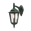 Udendørs wall luminaire FIRENZE down E27 IP43, grøn, gennemsigtig