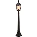 Standerlampe FIRENZE E27 IP43, sort, gennemsigtig
