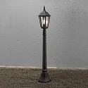 Konstsmide Standerlampe FIRENZE E27 IP43, sort, gennemsigtig