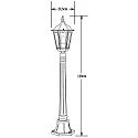 Konstsmide Standerlampe FIRENZE E27 IP43, sort, gennemsigtig