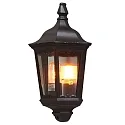 Udendørs wall luminaire FIRENZE E27 IP43, sort, gennemsigtig