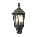 Udendørs wall luminaire FIRENZE med bevægelsesdetektor E27 IP43, grøn, gennemsigtig