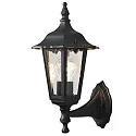 Udendørs wall luminaire FIRENZE E27 IP43, sort, gennemsigtig