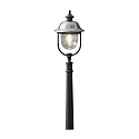 Konstsmide Standerlampe PARMA med dæksel E27 IP43, rustfrit stål, klar, sort