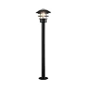 Konstsmide Standerlampe MODENA E27 IP23, sort, gennemsigtig