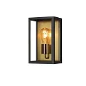 Udendørs wall luminaire CARPI E27 IP44, messing, sort dæmpbar