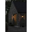 Udendørs wall luminaire CARPI E27 IP44, messing, sort dæmpbar