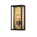 Udendørs wall luminaire CARPI E27 IP44, messing, sort dæmpbar