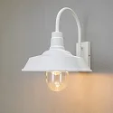 Konstsmide Udendørs wall luminaire TRAPANI down, stor, rund E27 IP44, hvid dæmpbar