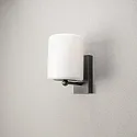 Konstsmide outdoor wall luminaire PORTICI cylindrical, with diffuser E27 IP44, black matt dimmable
