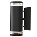 Outdoor wall spot MODENA UP/DOWN SINGLE, 2x GU10 max. 35W, black aluminium / clear acrylic glass