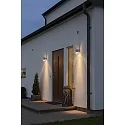 Udendørs wall luminaire MODENA down GU10 IP44, stål, gennemsigtig