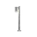 Standerlampe MODENA GU10 IP44, stål, gennemsigtig